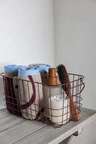 Set di asciugamani tipo terry burgundy/greige in cotone organico 2 pz 40x55 cm Nova Arte – Mette Ditmer Denmark