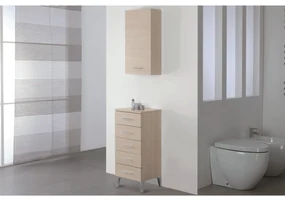 Base Multiuso a Terra 85 Cm Cinque Cassetti Feridras "Stella" Larice