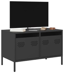 Mobile Tv Nero 68x39x43,5cm İn Acciaio Laminato A Freddo /
