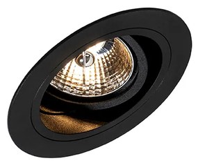 Set di 6 Faretto da incasso tondo regolabile nero - CHUCK 70