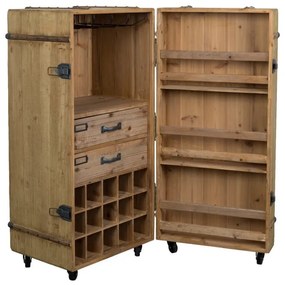 Portabottiglie in legno di abete per 30 bottiglie, 50x109 cm Lico - Dutchbone