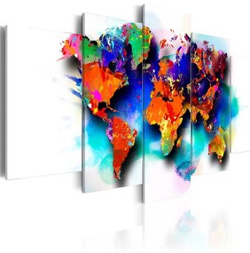 Quadro Il mondo pittoresco  Colore colorful, Dimensioni e Misure 100x50