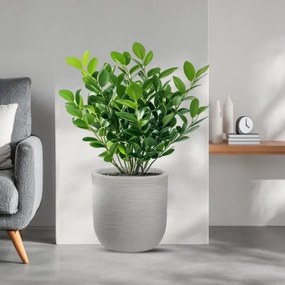 Vaso in resina da esterno interno cilindro d.35x34h Raffaello Beige