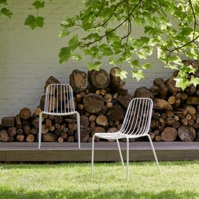 Tikamoon - Sedia da giardino in metallo verniciato Arty white