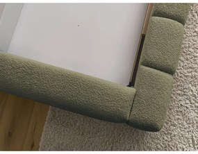 Letto matrimoniale imbottito verde contenitore e rete inclusi 180x200 cm Denali - Bobochic Paris