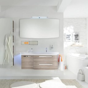 Mobile da bagno sospeso sotto lavabo L 117 x H 48 x P 22 cm, 2 cassetti, 1 anta PELIPAL Contea