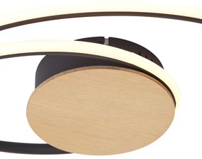 Plafoniera di design in legno con LED dimmerabile a 3 livelli - Rowan