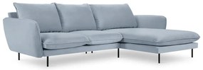 Divano angolare in velluto azzurro (angolo destro) Vienna - Cosmopolitan Design