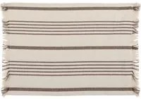 Tovaglietta cotone 35x45 cm tinto filo righe tortora