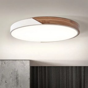 Brilagi - Plafoniera LED dimmerabile PILANA LED/60W/230V rovere/bianco Ø 60 cm + telecomando