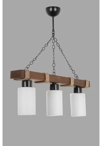 Lampadario a catena JASMIN 3xE27/40W/230V marrone/bianco