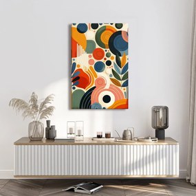 Quadro su tela – Composizione geometrica giocosa