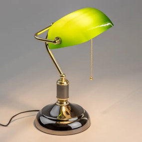 Brilagi - Lampada da scrivania BANK OFFICE 1xE27/60W/230V nero/oro/verde
