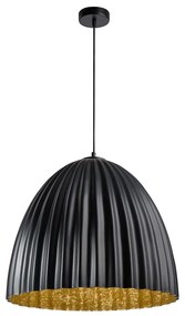 Lampadario a sospensione con filo TELMA 1xE27/60W/230V diametro 50 cm nero/oro