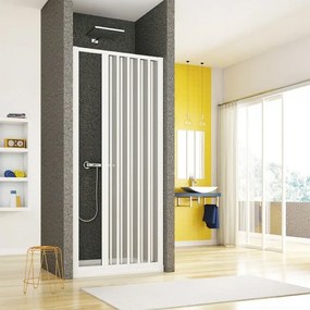 Box doccia nicchia 90cm con anta ad apertura laterale a soffietto in PVC Teti