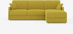 Evans Divano letto angolare con penisola contenitore - design compatto in tessuto smacchiabile T23