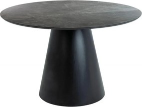 Tavolo rotondo Angel effetto marmo grigio/nero opaco – d120 x h76 cm