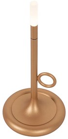 Lampada da tavolo da esterno oro con LED con dimmer touch ricaricabile - Sjarel