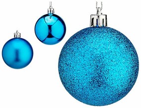 Set di palline di Natale 6 cm Azzurro Plastica (9 Unità)