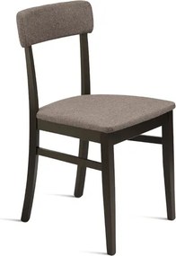 Sedia in tessuto Caffčlatte con struttura in legno LIPSIA 2 sedie