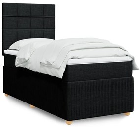 Giroletto A Molle Con Materasso Nero 80x200 Cm İntessuto /