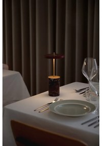 Lampada da tavolo dimmerabile a LED in marmo rosso con paralume in metallo (altezza 25,5 cm) Asteria Move Mini - UMAGE