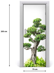 Adesivo per porta Albero bonsai 75x205 cm