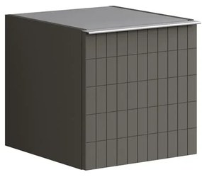 Struttura semi colonna da bagno Pixel 1 anta laccato opaco grigio carbone L 40 x H 40 x P 45.5 cm