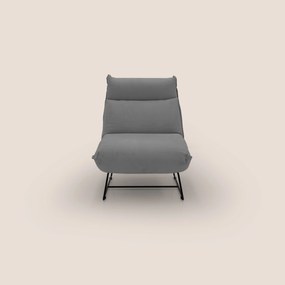 Tessa Poltroncina dal design moderno in morbida microfibra smacchiabile T11 grigio