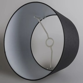 Lampada a sospensione moderna bianca con paralume nero 45 cm - Pendant