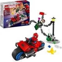 LEGO MARVEL INSEGUIMENTO SULLA MOTO SPIDERMAN VS DOC OCK CON SHOOTER E SPARA RAGNATELE