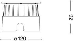 Ideal Lux - Lampada LED segnapasso FLOOR LED/6W/230V diametro 12 cm CRI 90 IP67 cromo