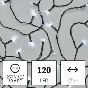 Catena LED da esterno natalizia 120xLED/17m IP44 bianco caldo