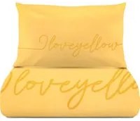 Parure copripiumino 1 piazza e mezza I love yellow Quotes