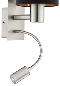 Eglo 96483 - Lampada LED flessibile PASTERI 1xE27/40W+LED/3,8W nero