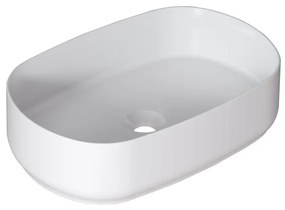 Lavabo da appoggio Kyoto ovale in ceramica bianco