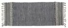 Tappeto moderno boston, stile kilim, 100% cotone, nero, 180x60cm