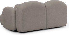 Divano angolare grigio (con penisola a destra/con chaise lounge) con rivestimento in bouclé Orbit – Ropez