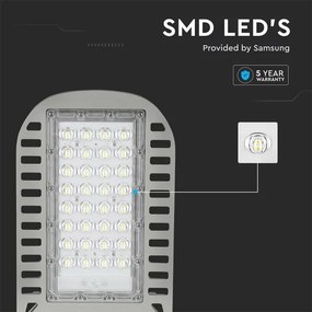 Lampada stradale LED SAMSUNG CHIP LED/50W/230V 6500K grigio