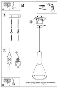 Plafoniera bianca Mattia - Sollux