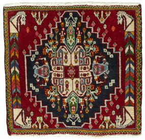 Shiraz Tappeto persiano 60x60 Rosso (Iran) Annodato A Mano