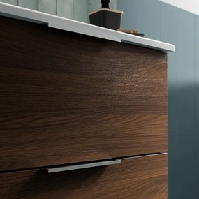 Mobile da bagno sospeso sotto lavabo L 60 x H 72 x P 45 cm noce, 3 cassetti SENSEA Jnka