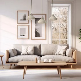 Lampadario a sospensione con filo SVEN 3xE27/15W/230V beige