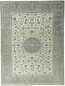 Kashan Tappeto 400x310 Beige (Iran) Annodato A Mano