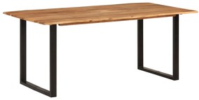 Tavolo da Pranzo 180x90x76 cm in Legno Massello di Acacia