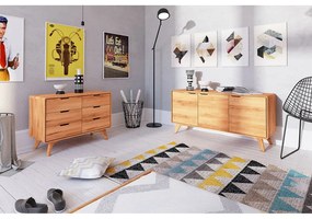 Cassettiera bassa in rovere 90x63 cm Greg - The Beds