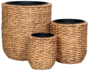 Set di vasi in giacinto d'acqua 3 pezzi ø 49 cm Hanoi - House Nordic