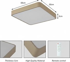 Brilagi-LED dimmerabile plafoniera POOL LED/48W/230V 3000-6000K 50x50 cm beige + telecomando