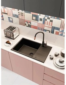 Deante BCA_B64M - Miscelatore per lavello ASTER nero/ottone