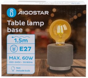 Aigostar - Lampada da tavolo 1xE27/60W/230V grigio